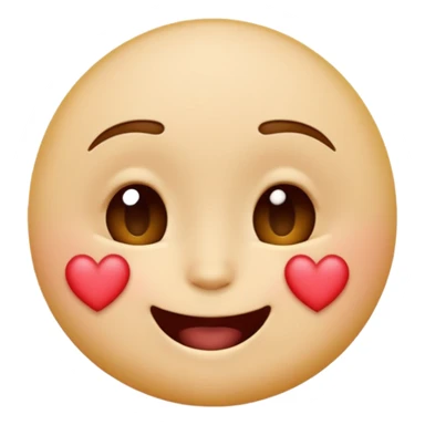 A single emoji that's feeling extreme happiness. Blushing and feeling in love. Grinning and smiling and making a kissy face. Something sweet and perfect to send to someone you love. Not a familiar love something deep and profound. Something unique. sticker