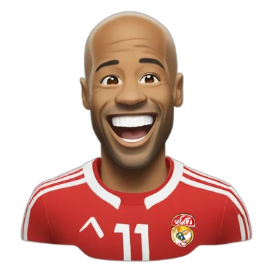 thierry henry laugh sticker