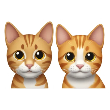 two cats, one gray and one ginger tabby sticker
