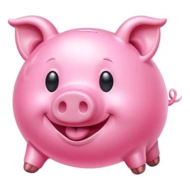 smiley face flying pig made of bubblegum sticker