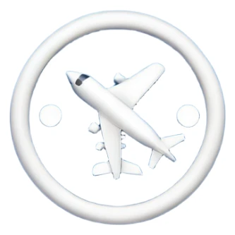 Blue icon with border control sign sticker