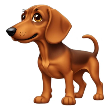 Teckel-marrón-fuego sticker