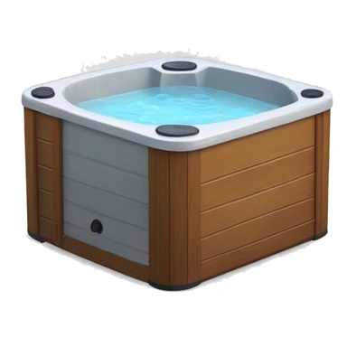 Square bubbling hot tub sticker