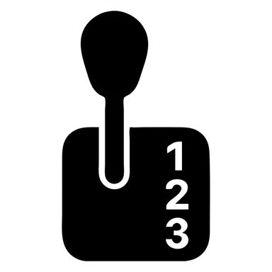 pink gear stick with 3 settings solid icon sticker