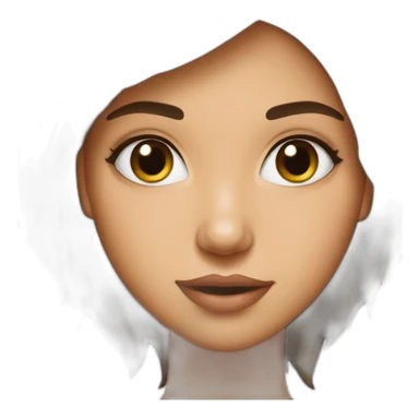 femme-brune-cheveux-boucles-longs-peau-foncée-yeux noirs sticker