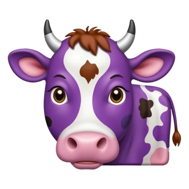 purple cow sticker