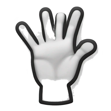 I need an hand icon pointing towards the back sticker