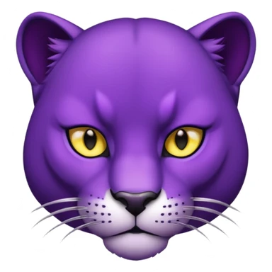 Purple Panther face turned to the slight right sticker