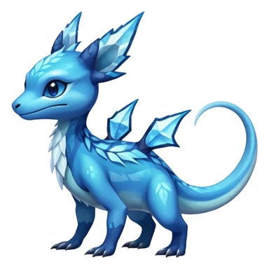 Colorful Dark Shiny Exotic Salandit-Aurorus-Glaceon-Fakémon-hybrid-creature (full body)  sticker