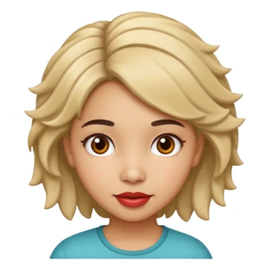 hispanic children girl with playful hairstyle  sticker