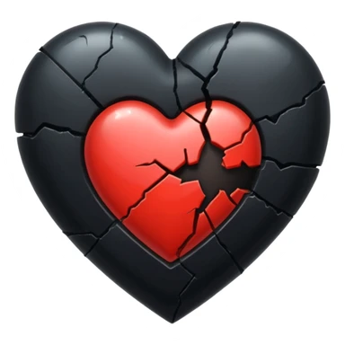 Black heartbreak sticker