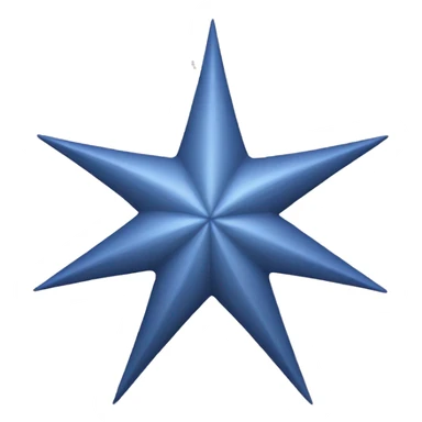 Nine pointed curvy star sticker