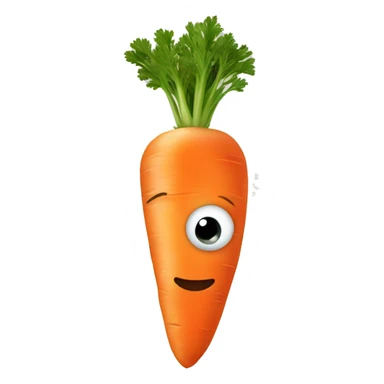 carrot with eyes sticker