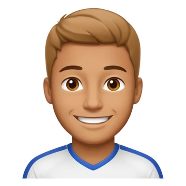 man with white jersey sticker