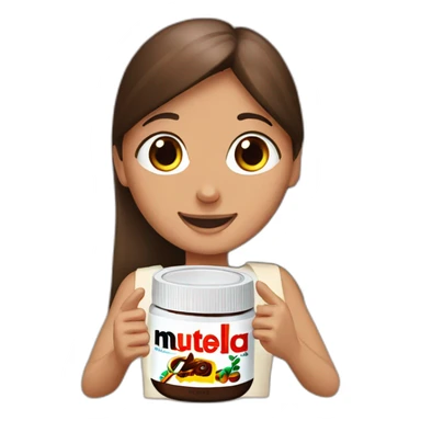 Nutella with girl sticker