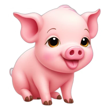 cute baby pig sticker