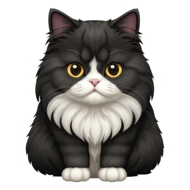 Black and white Persian cat sticker