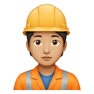 photorealistic korean worker sticker