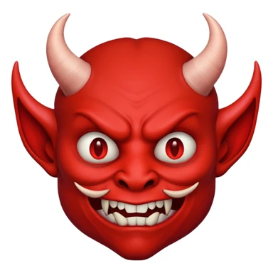 Creppy devil and shushing sticker