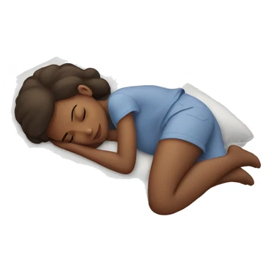 girl sleeping on pillow sticker