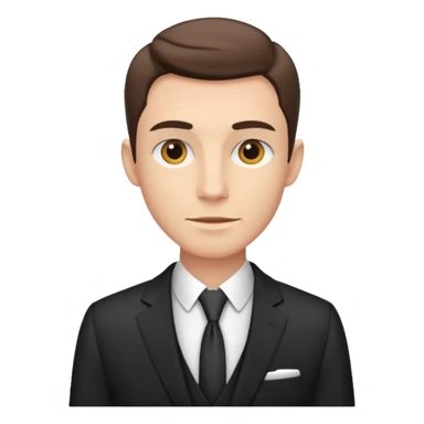 skinny man face looking rich sticker