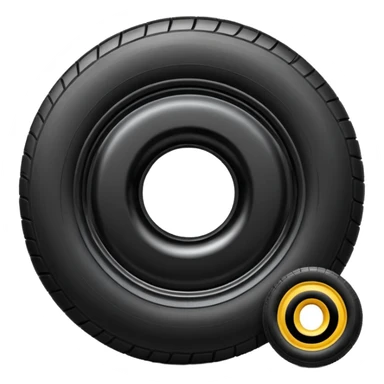 Logo from the word TireShop.ua, where the letter O should be replaced with a tire.  sticker