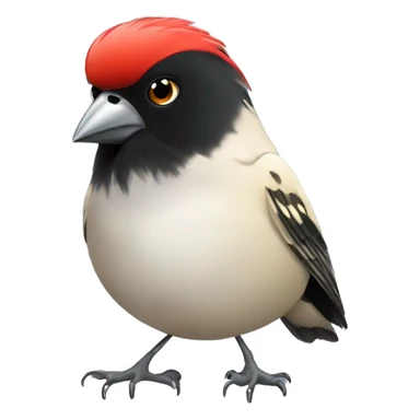 A finch with the head of Elvis  sticker