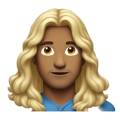 Indian guy with long blond hair and face like thunder  sticker