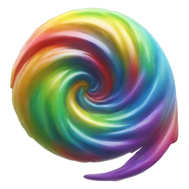 rainbow swirl glossy abstract tornado sticker