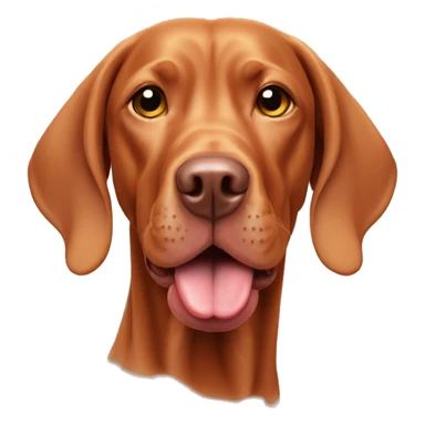 magyar vizsla dog face with tongue out sticker