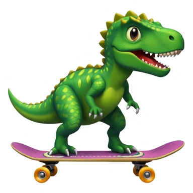 Dinosaur on a skateboard sticker