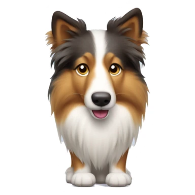 Shetland sheepdog with slippers sticker
