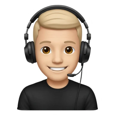 kulaklık takan bir dj sticker