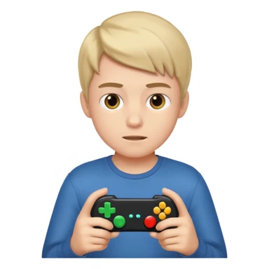 Boy playing a game sticker