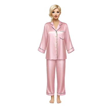 Light pink silk pyjamas set sticker