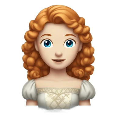 Ginger haired princess with blue eyes  sticker