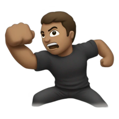 punching a facist sticker