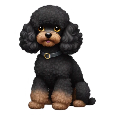 black toy poodle sticker