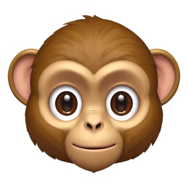 monkey listening sticker