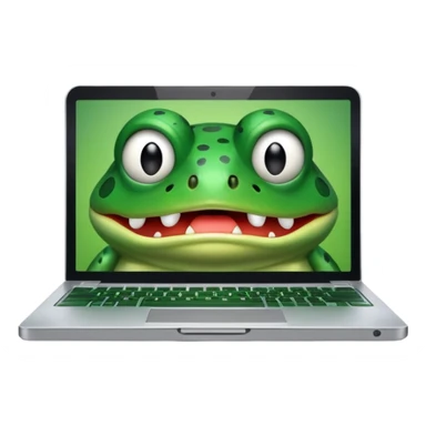 bufo frog meme breaking his laptop in half sticker