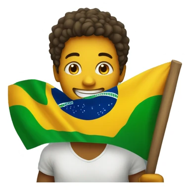 Brazil holding orange flag sticker