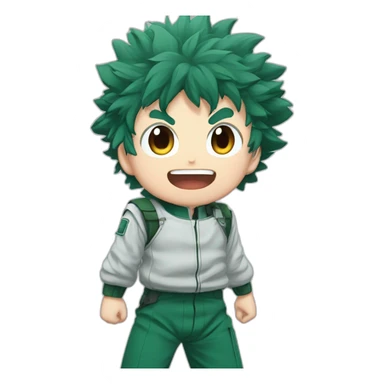 Izuku Midoriya qui a le pouce en l'air sticker