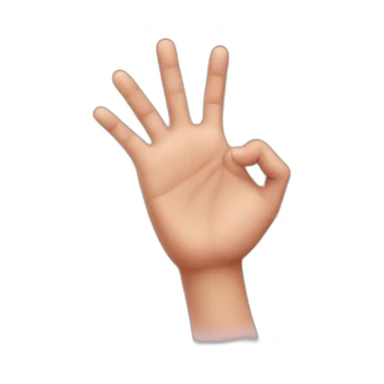 A hand like a heart sticker