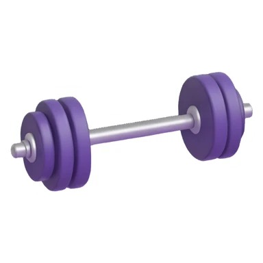 Dumbbell gym weight floating in the air, bright colors sticker