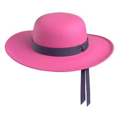 wide-brimmed pink hat sticker
