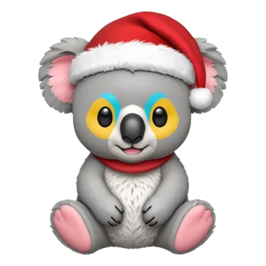 Koala with santa and tonies set sticker