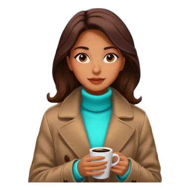 Woman with coffee , coffe shop with  neon glow, Midnight Wander. sticker