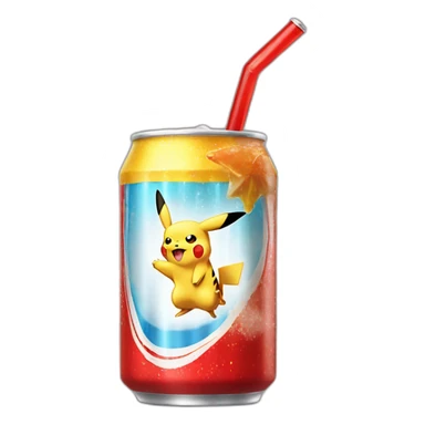 Pikachu drink cola sticker