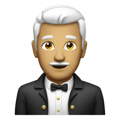 MAN WITH BOLD HEAD AND FRANCH BEAT sticker