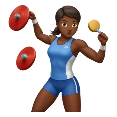 track and field throwing event female throwing discus  sticker